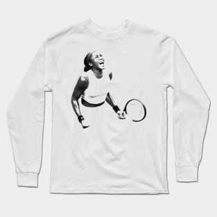 Coco Gauff - Pencil Drawing Style Long Sleeve T-Shirt